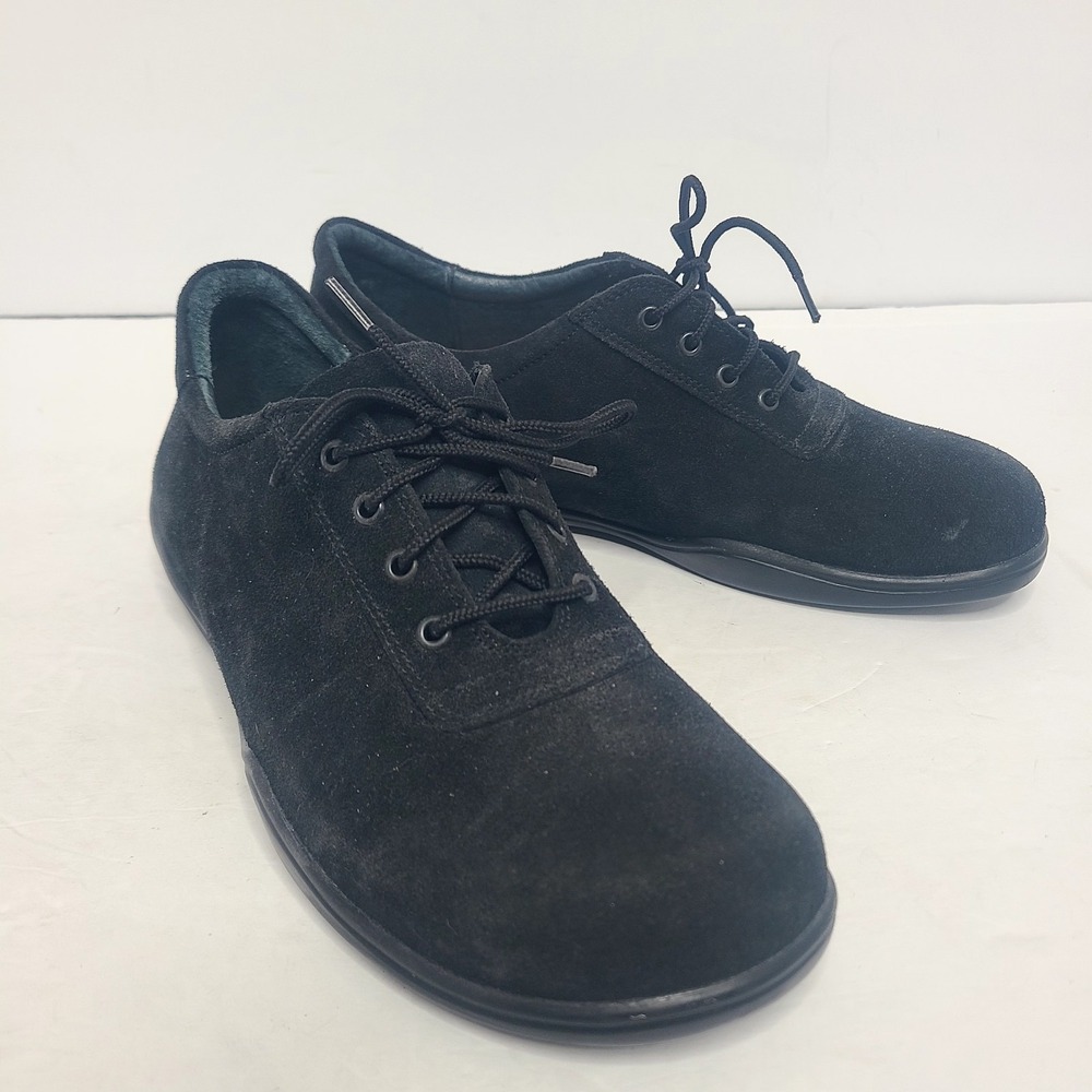 Birkenstock Footprints Women's Black Suede Lace Up Shoe EU‎ 40 US 9 Narrow